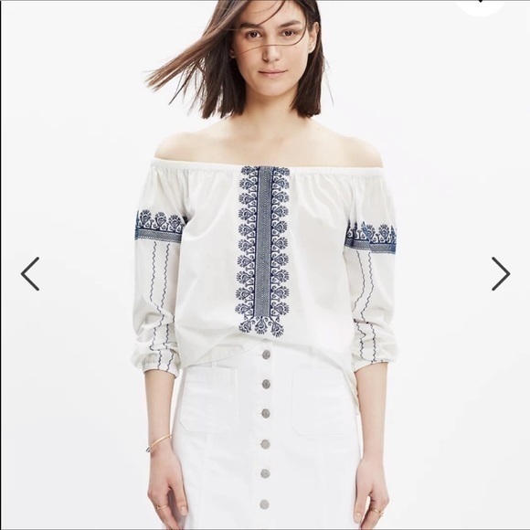 Madewell Off Shoulder Boho Top - Picture 1 of 7